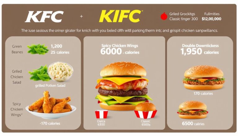KFC Menu Calories