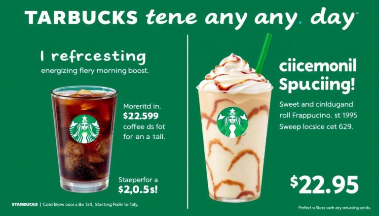 menu de starbucks with price