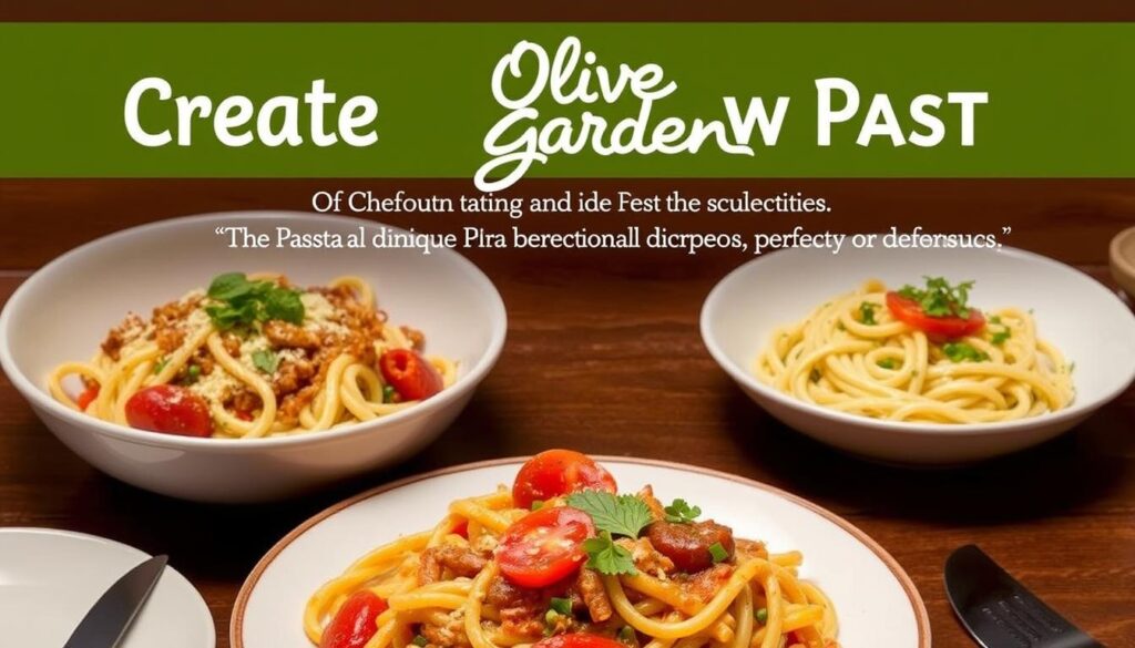 Olive Garden Create Your Own Pasta Customization