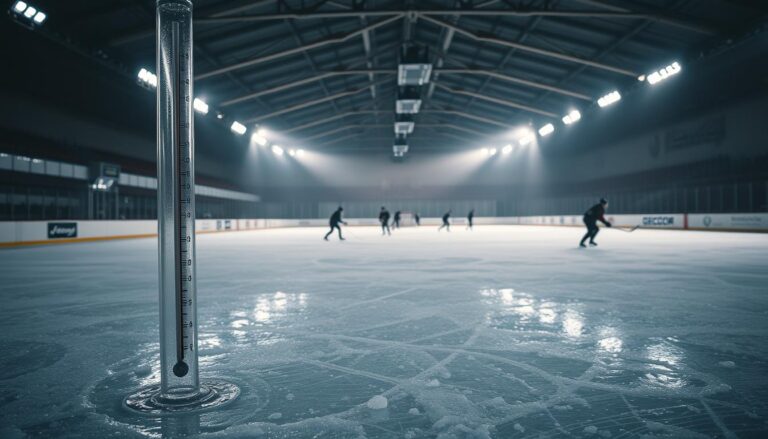 how cold are ice skating rinks