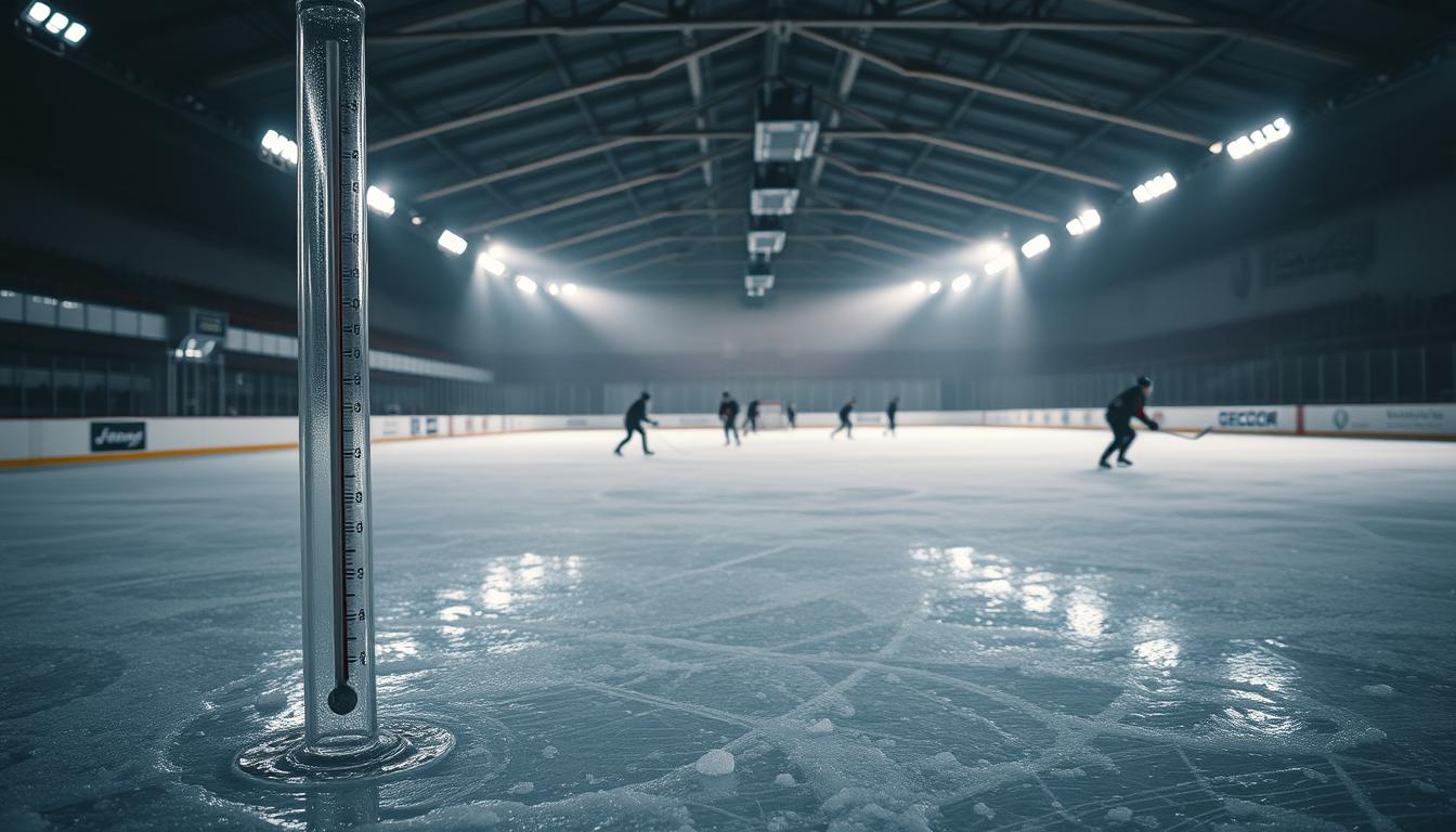 how cold are ice skating rinks