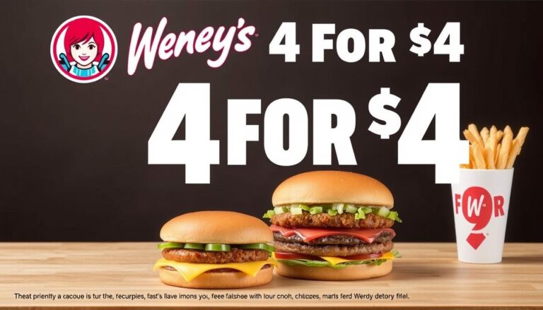 Wendy’s Menu 4 For $4 Price